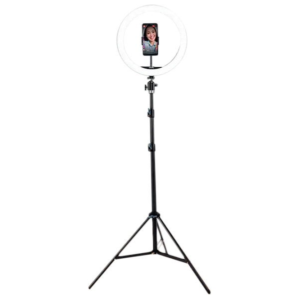 Штатив с круглой лампой Vidlok Selfie Ring Light 304 мм Черный photo 1