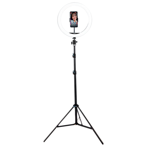 Штатив с круглой лампой Vidlok Selfie Ring Light 304 мм Черный photo 1