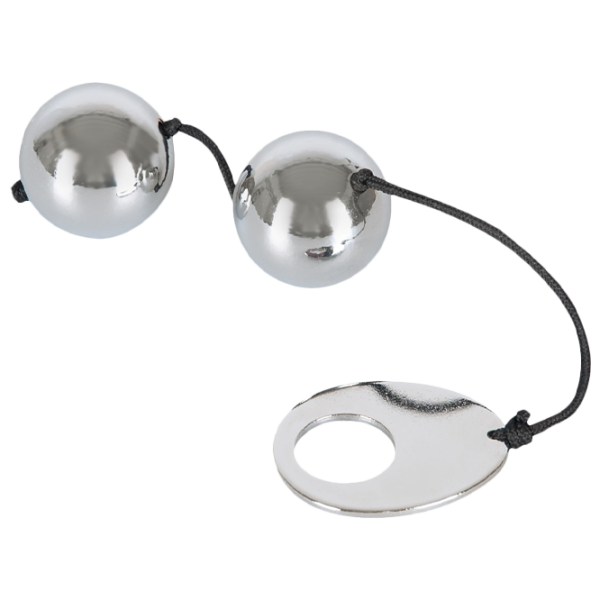 Вагинальные шарики Bad Kitty Metal Love Balls (2шарика) Серебристый photo 1