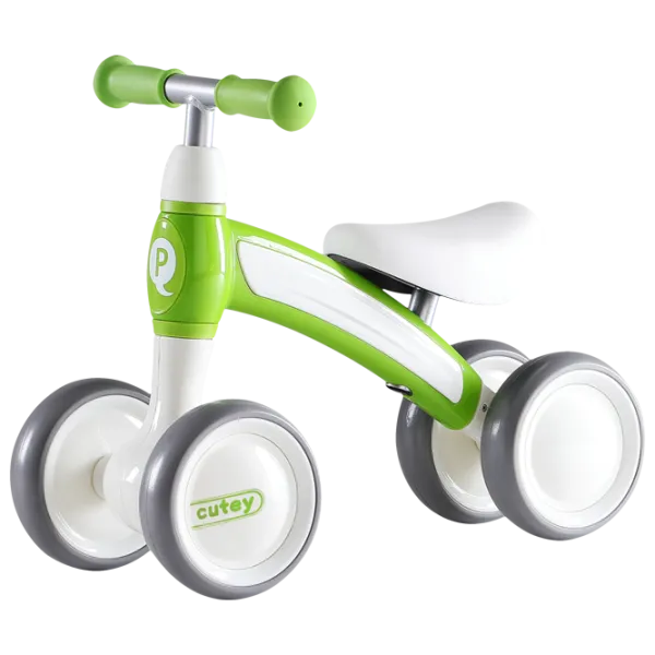 Tricicletă fără pedale Qplay Cutey 12" Green White photo 1