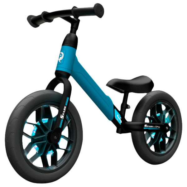 Беговел Qplay Spark 12" Сталь/ Синий Черный photo 1