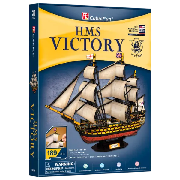 Пазл 3D CubicFun HMS Victory 6+/ Количество деталей: 189 photo 1