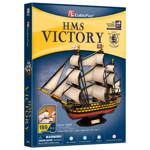Пазл 3D CubicFun HMS Victory 6+/ Количество деталей: 189 photo 1