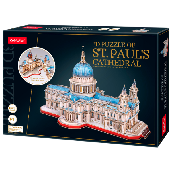 Пазл 3D CubicFun St.Pauls Cathedral 6+/ Количество деталей: 643 photo 1