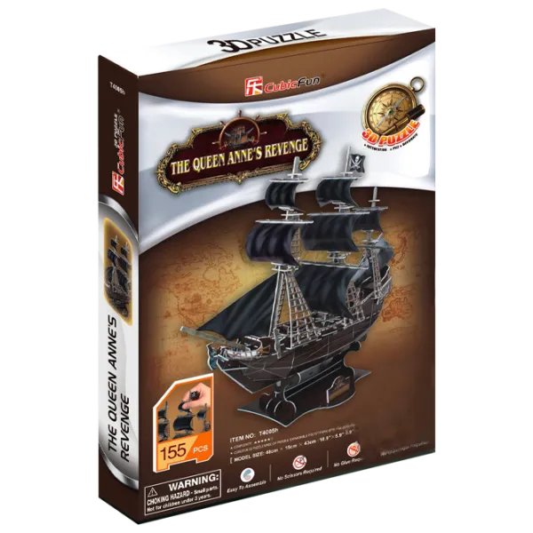Пазл 3D CubicFun Queen Annes Revenge 6+/ Количество деталей: 155 photo 1
