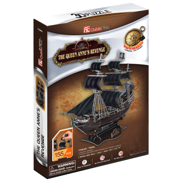 Пазл 3D CubicFun Queen Annes Revenge 6+/ Количество деталей: 155 photo 1