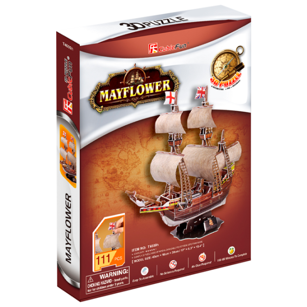 Пазл 3D CubicFun Santa Maria 6+/ Количество деталей: 113 photo 1
