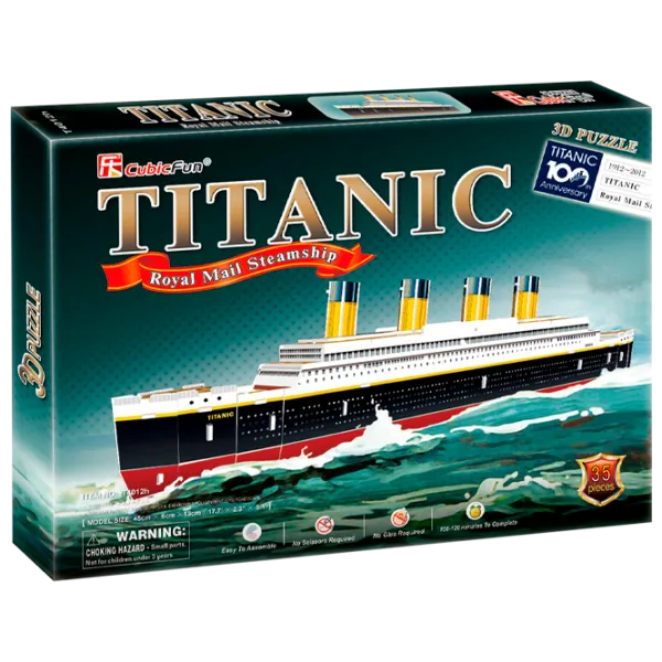 Пазл 3D CubicFun Titanic (small) 3+/ Количество деталей: 40 photo 1