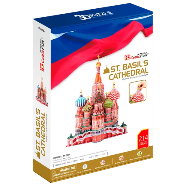 Пазл 3D CubicFun St. Basils Cathedral 6+/ Количество деталей: 214 photo 1