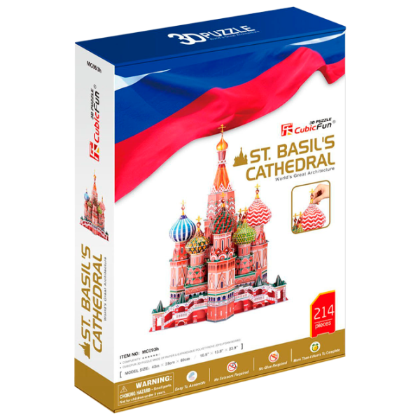 Пазл 3D CubicFun St. Basils Cathedral 6+/ Количество деталей: 214 photo 1