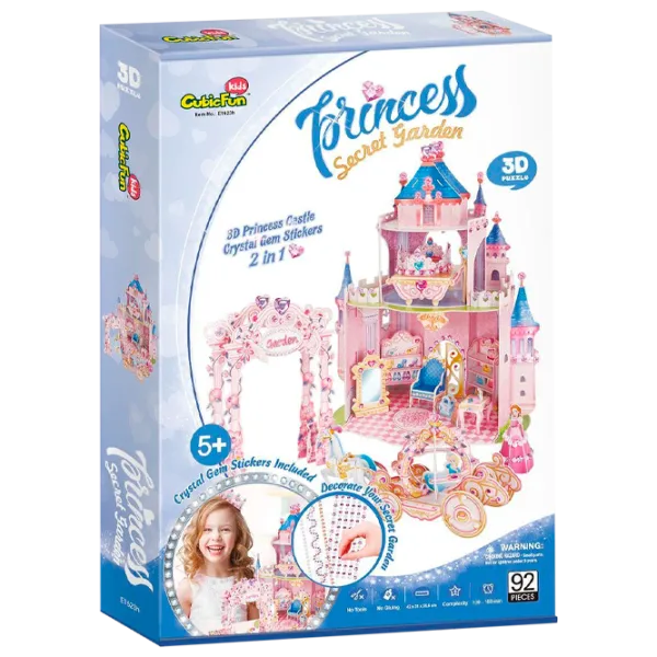 Пазл 3D CubicFun PRINCESS SECRET GARDEN 5+/ Количество деталей: 92 photo 1