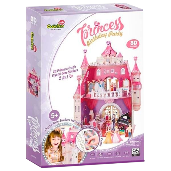 Пазл 3D CubicFun PUZZLE PRINCESS BIRTHDAY Количество деталей: 95 photo 1