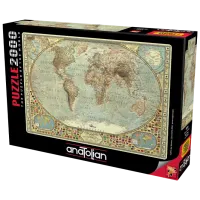 Puzzle 2D Anatolian World Map 12+/ Numărul de piese: 2000