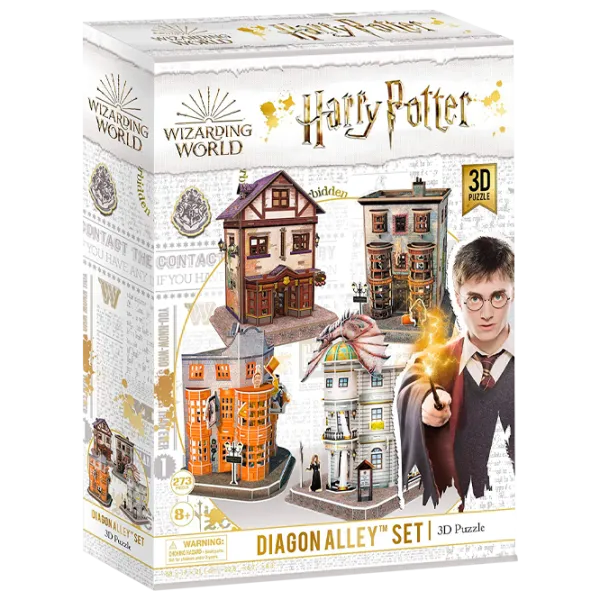Пазл 3D CubicFun HARRY POTTER DIAGON ALLEY Set (4 in 1) 6+/ Количество деталей: 273 photo 1