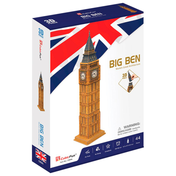 Пазл 3D CubicFun BIG BEN 6+/ Количество деталей: 47 photo 1