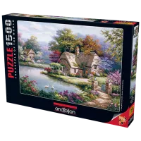 Puzzle 2D Anatolian The Swan Cottage 12+/ Numărul de piese: 1500