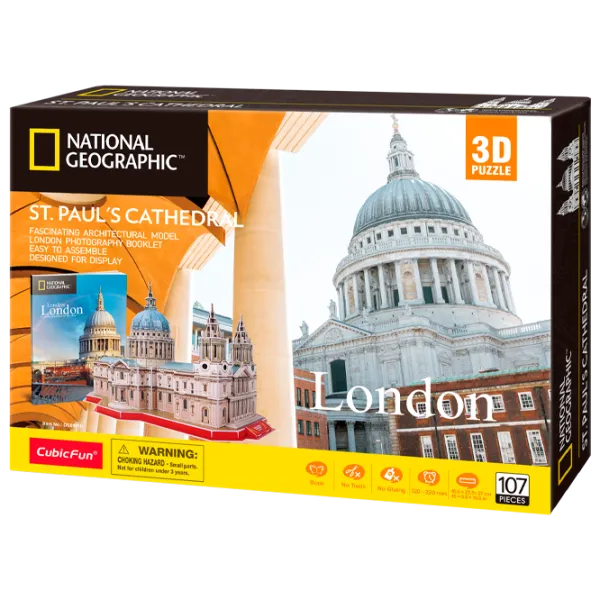 Пазл 3D CubicFun St.Pauls Cathedral 6+/ Количество деталей: 107 photo 1