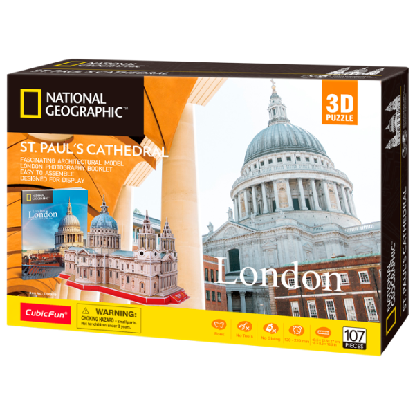 Пазл 3D CubicFun St.Pauls Cathedral 6+/ Количество деталей: 107 photo 1