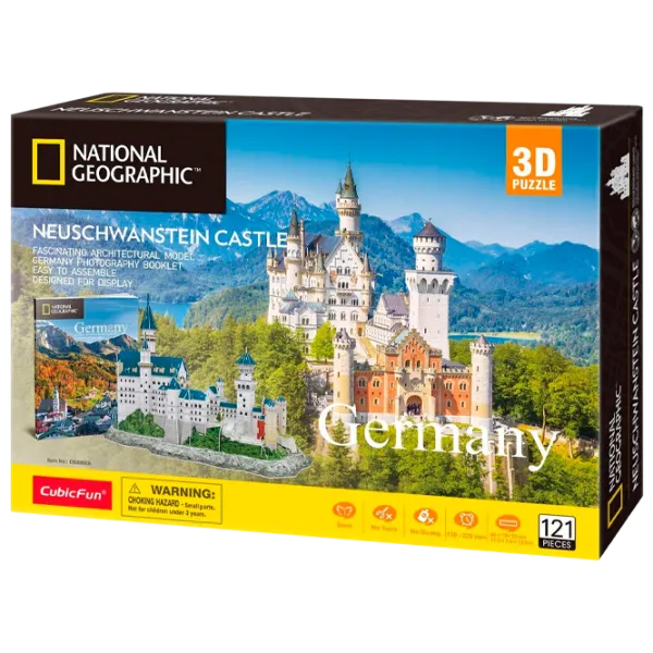 Пазл 3D CubicFun NEUSCHWANSTEIN CASTLE 6+/ Количество деталей: 121 photo 1