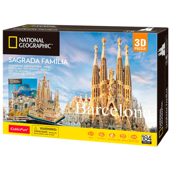 Пазл 3D CubicFun SAGRADA FAMILIA 6+/ Количество деталей: 184 photo 1