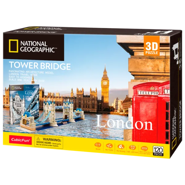 Пазл 3D CubicFun TOWER BRIDGE 6+/ Количество деталей: 120 photo 1