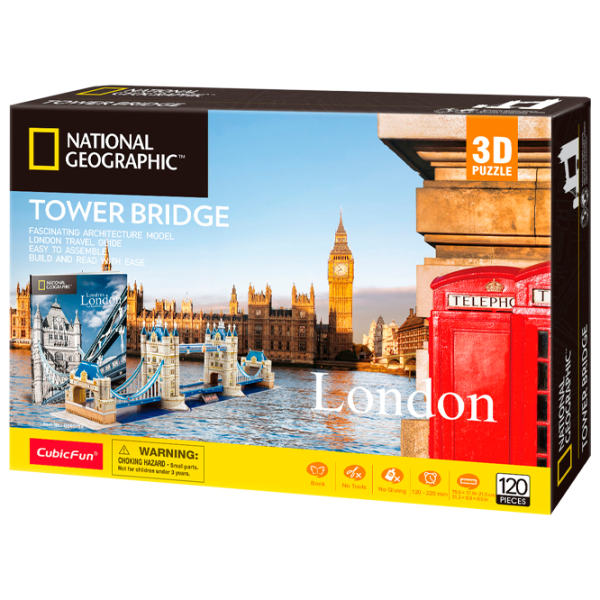 Пазл 3D CubicFun TOWER BRIDGE 6+/ Количество деталей: 120 photo 1