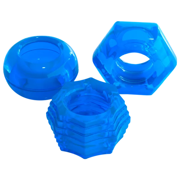 Эрекционные кольца You2Toys Deluxe Cock Ring Термоэластопласт/ Светло-синий photo 1