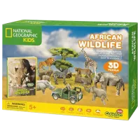 Puzzle 3D CubicFun AFRICAN WILDLIFE 6+/ Numărul de piese: 69