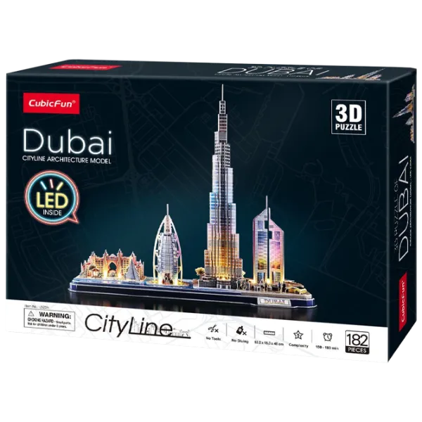 Пазл 3D CubicFun Dubai Led 12+/ Количество деталей: 182 photo 1