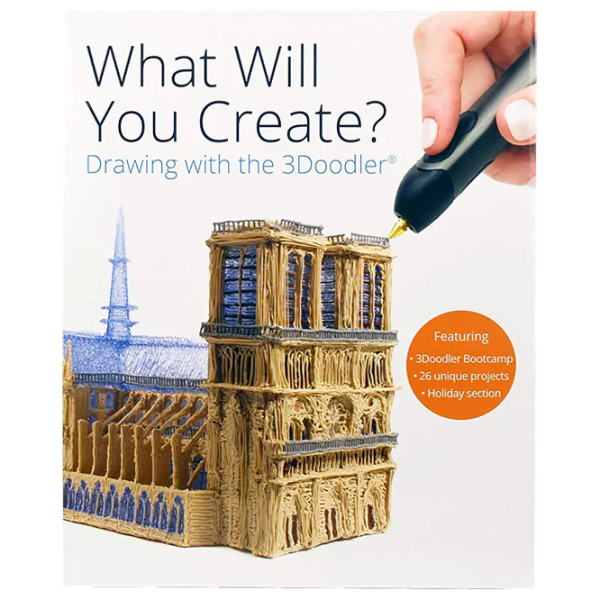 Книжка с проектами, макетами и инструкциями для 3D ручки 3Doodler 62443-001 Белый photo 1