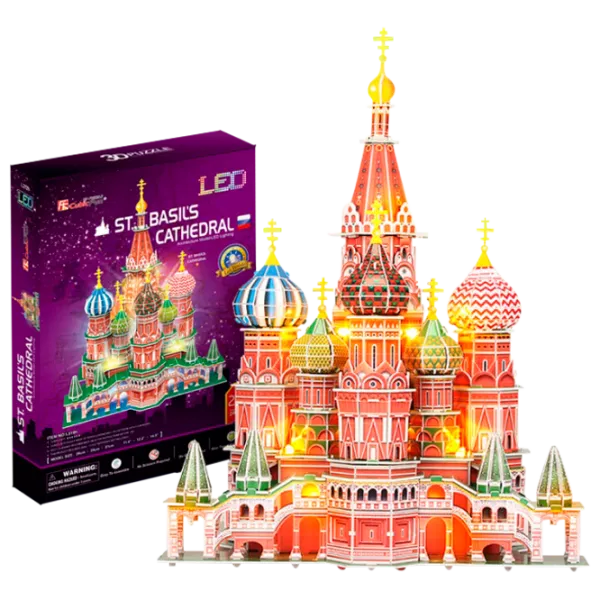 Пазл 3D CubicFun St. Basils Cathedral LED 6+/ Количество деталей: 224 photo 1