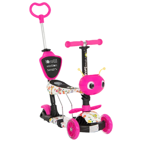 Trotinetă pentru copii cu trei roți Lorelli Smart Plus (10390020011) 20 kg/ Pink photo 1