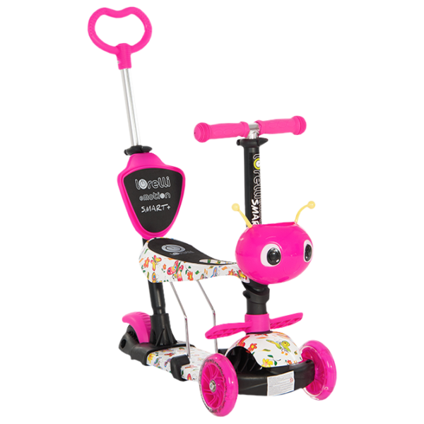 Trotinetă pentru copii cu trei roți Lorelli Smart Plus (10390020011) 20 kg/ Pink photo 1
