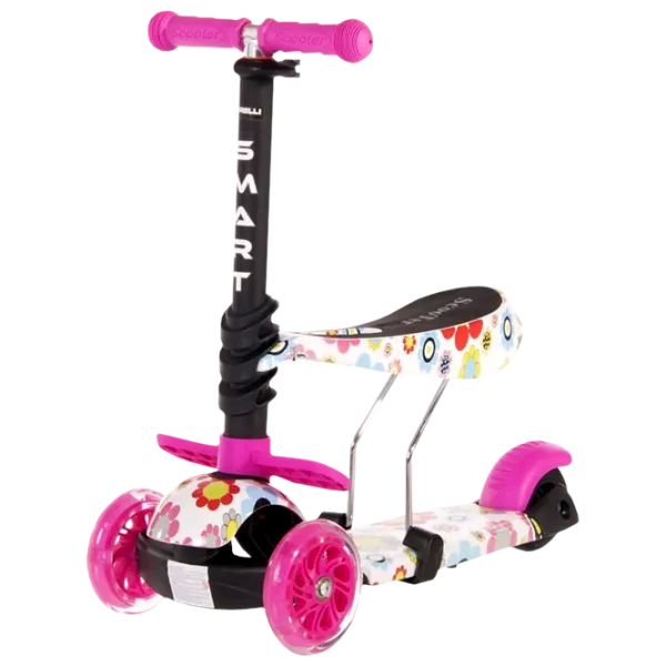 Trotinetă pentru copii cu trei roți Lorelli SMART (10390020001) 20 kg/ Pink photo 1