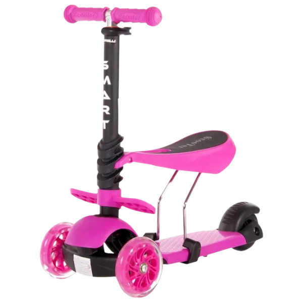 Trotinetă pentru copii cu trei roți Lorelli SMART (10390020004) 20 kg/ Pink photo 1