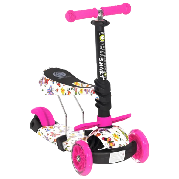 Trotinetă pentru copii cu trei roți Lorelli Smart (10390020011) 20 kg/ Pink photo 1
