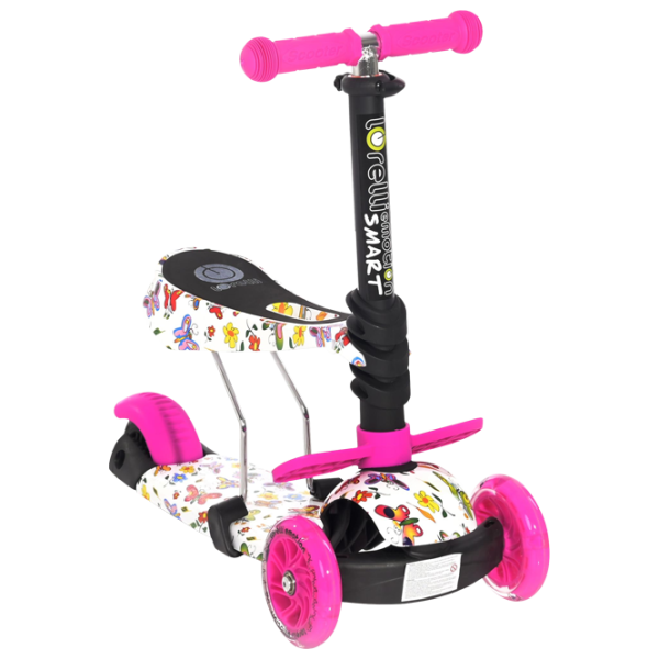 Trotinetă pentru copii cu trei roți Lorelli Smart (10390020011) 20 kg/ Pink photo 1