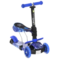 Детский трёхколёсный самокат Lorelli SMART (10390020012) 20 кг/ Синий