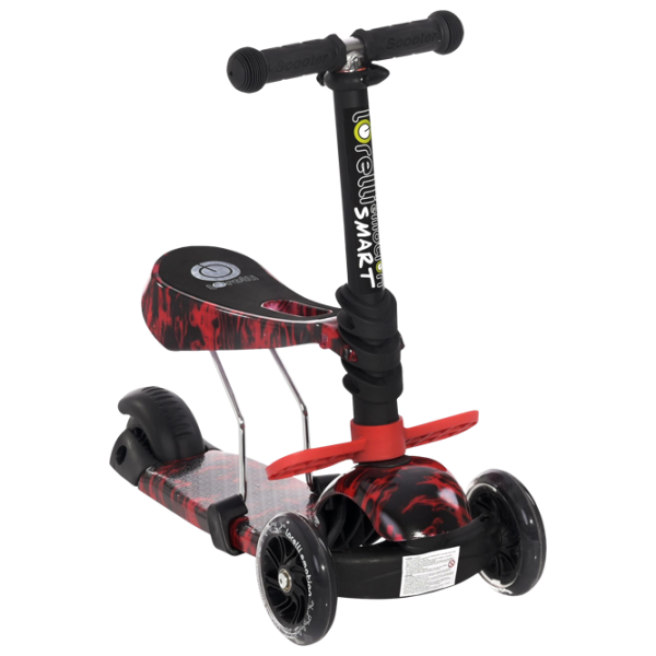 Trotinetă pentru copii cu trei roți Lorelli SMART (10390020013) 20 kg/ Red photo 1