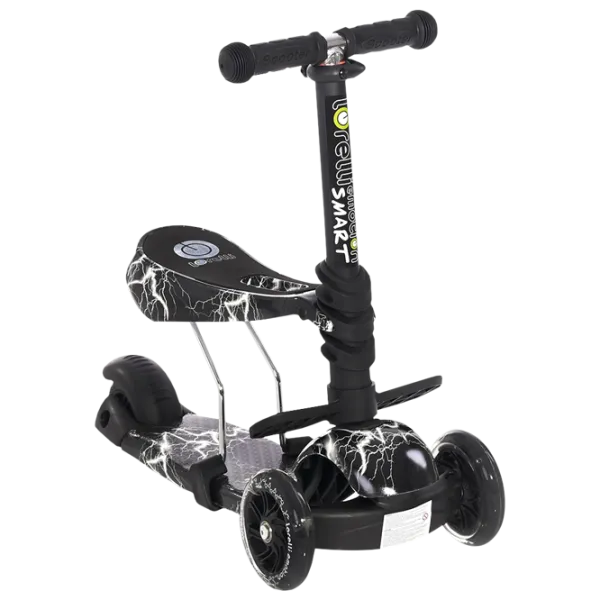 Детский трёхколёсный самокат Lorelli SMART (10390020015) 20 кг/ Черный photo 1