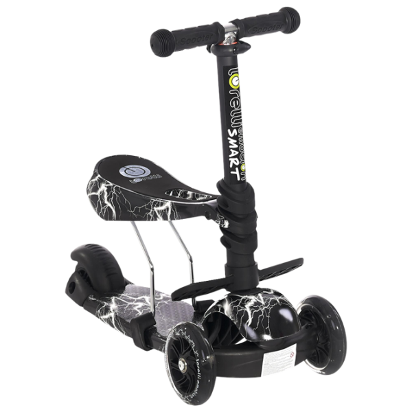 Детский трёхколёсный самокат Lorelli SMART (10390020015) 20 кг/ Черный photo 1