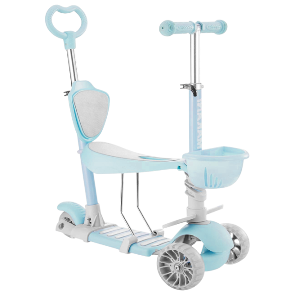 Trotinetă pentru copii cu trei roți Kikka Boo Bon Bon 4 in 1 (10973) 50 kg/ Blue photo 1