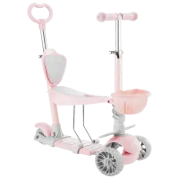 Детский трёхколёсный самокат Kikka Boo Bon Bon 4 in 1 (10980) 50 кг/ Розовый