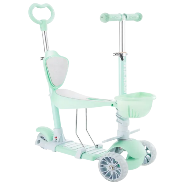 Trotinetă pentru copii cu trei roți Kikka Boo Bon Bon 4 in 1 (10997) 50 kg/ Mint photo 1