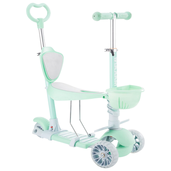Trotinetă pentru copii cu trei roți Kikka Boo Bon Bon 4 in 1 (10997) 50 kg/ Mint photo 1