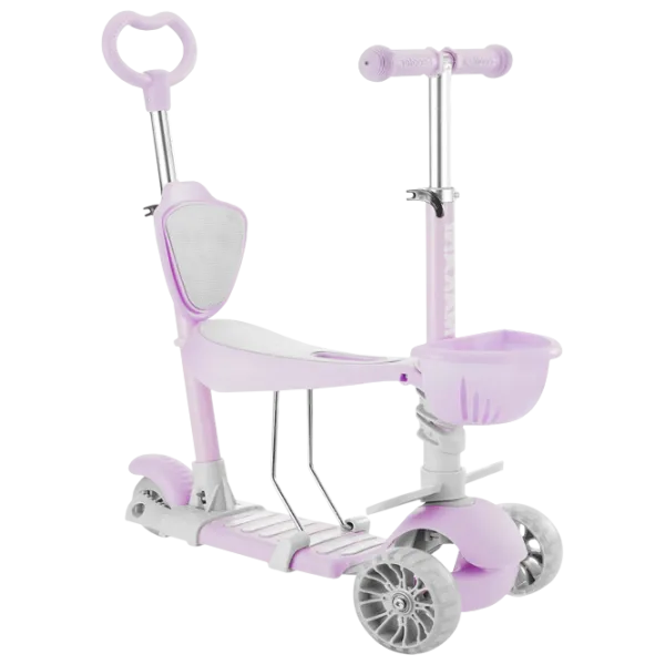 Trotinetă pentru copii cu trei roți Kikka Boo Bon Bon 4 in 1 (11000) 50 kg/ Lilac photo 1