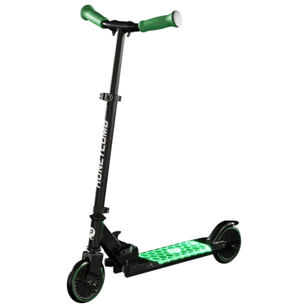 Trotinetă pentru copii cu două roți Qplay Honeycomb (185196) 50 kg/ Green photo 1