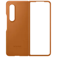Husă pentru smartphone Samsung Galaxy Fold3 Samsung/ Back/ Piele/ Camel Brown