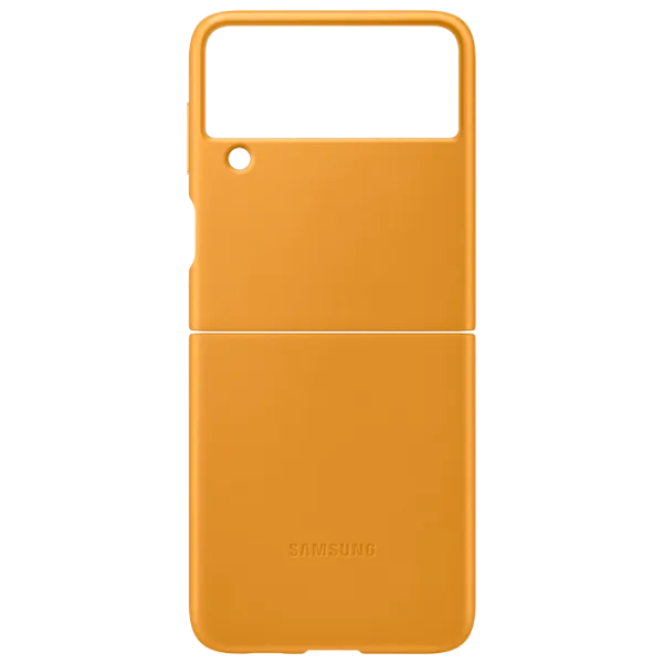 Чехол для смартфона Samsung Galaxy Flip3 Samsung/ Back/ Кожа/ Mustard Коричневый photo 1