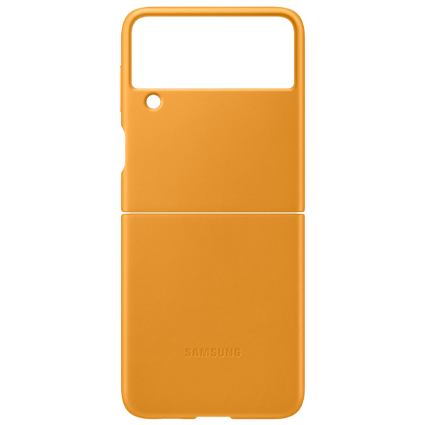 Чехол для смартфона Samsung Galaxy Flip3 Samsung/ Back/ Кожа/ Mustard Коричневый photo 1